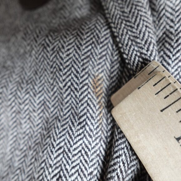 Tory Burch Blazer Brown Small Herringbone Tweed Jacket Toggle Front 22061513 - Picture 3 of 12